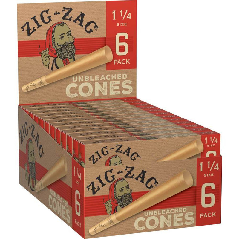 Zig-Zag 1 1/4 Unbleached Paper Cones (6ct)