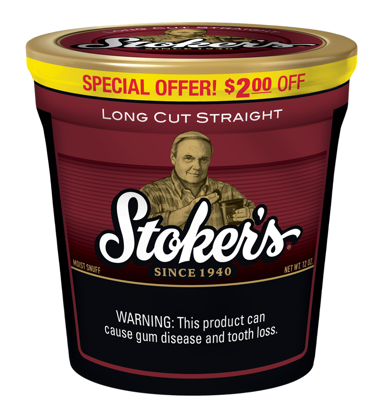 Stoker's Straight Long Cut Moist Snuff Tub