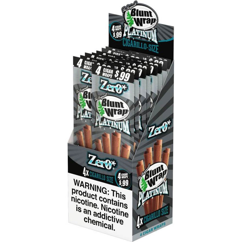 Blunt Wrap Platinum Zero Cigarillo Size Wraps