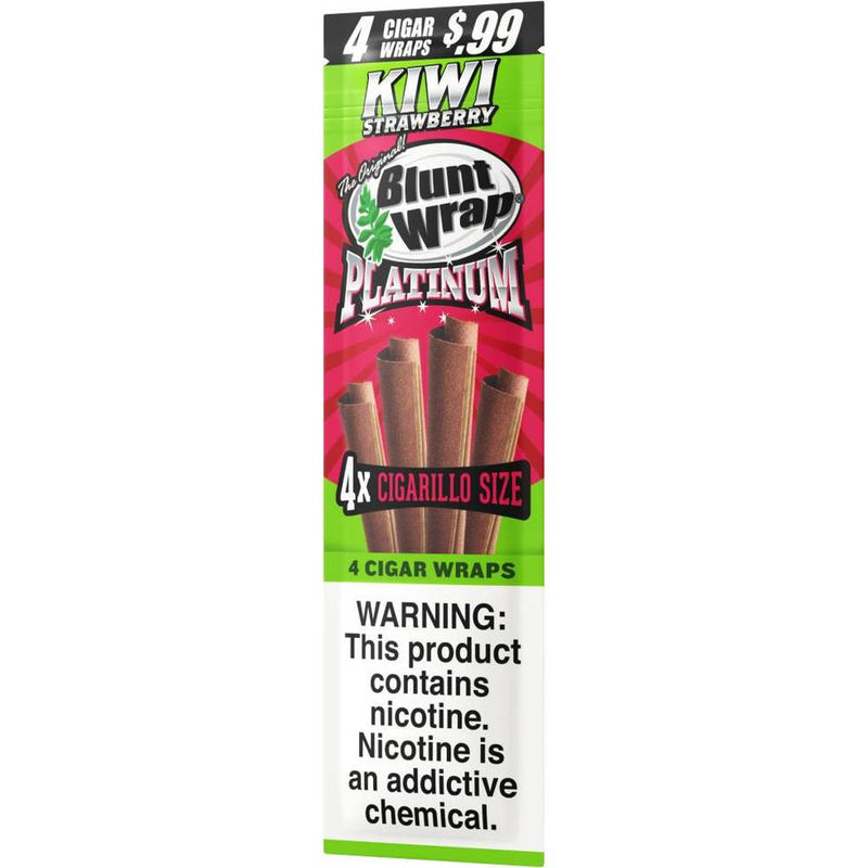 Blunt Wrap Platinum Kiwi Strawberry Cigarillo Size Wraps