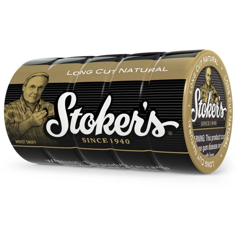 Stoker's Natural Long Cut Moist Snuff Cans