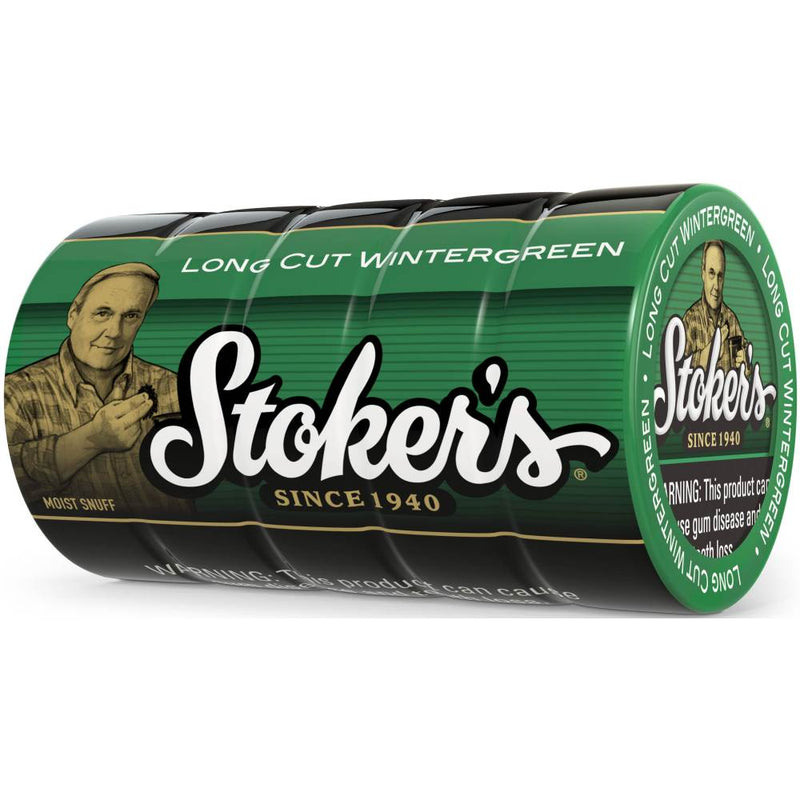 Stoker's Wintergreen Long Cut Moist Snuff Cans