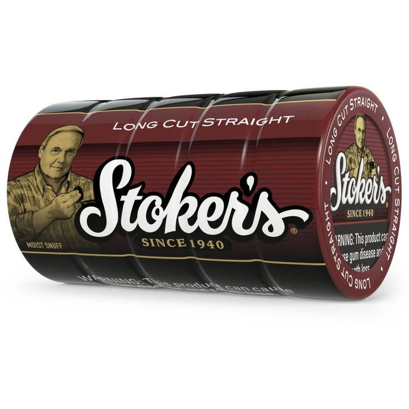 Stoker's Straight Long Cut Moist Snuff Cans