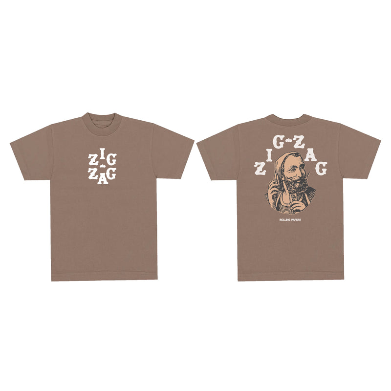 Zig-Zag Vintage Vertex T-Shirt - Mocha