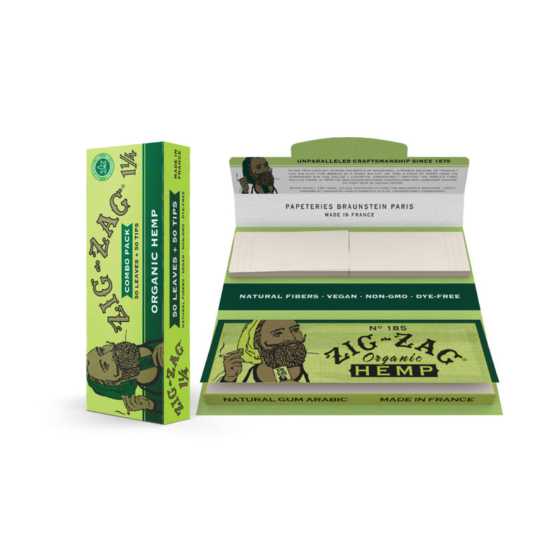 Zig-Zag Combo Pack - 1 1/4 Organic Hemp Carton