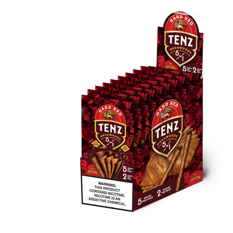 Zig-Zag Tenz Natural Leaf Cigars - Hard Red