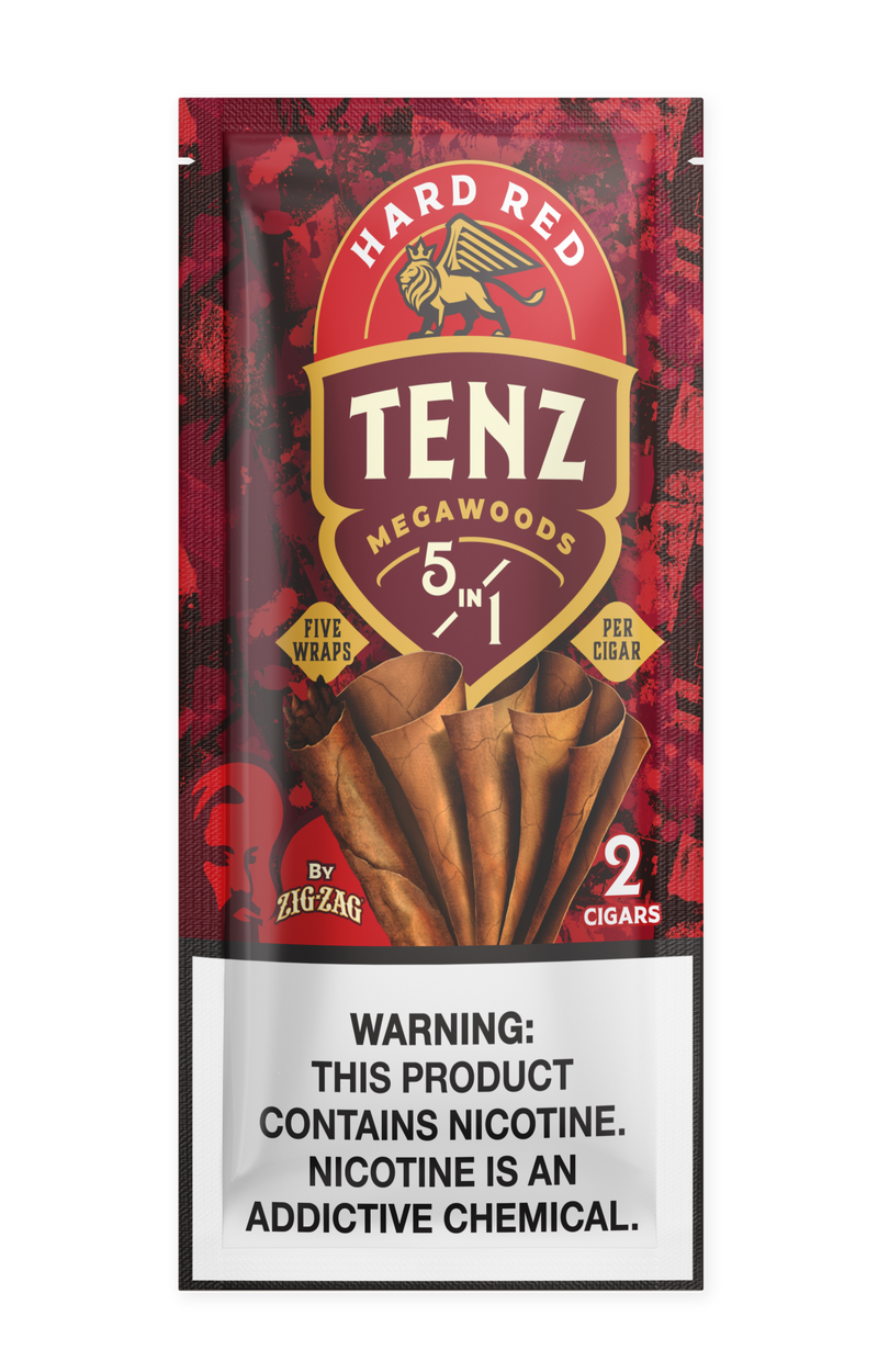 Zig-Zag Tenz Natural Leaf Cigars - Hard Red