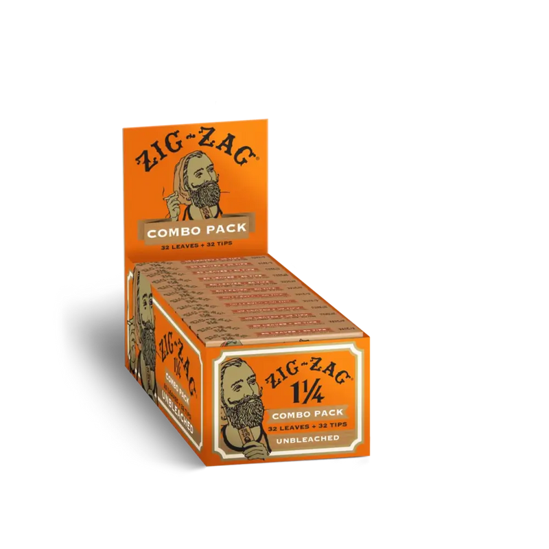 Zig-Zag Combo Pack - 1 1/4 Unbleached Carton