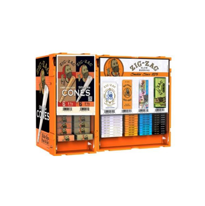 Zig-Zag Papers & Cones 6 SKU Display Case